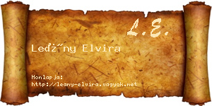 Leány Elvira névjegykártya